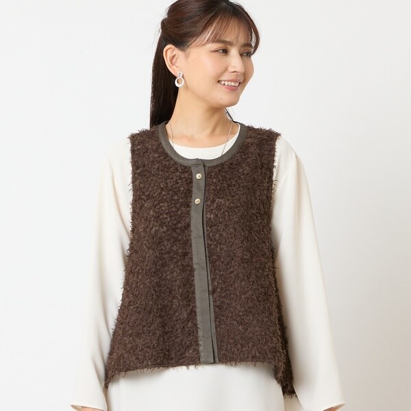 K.T KIYOKO TAKASEキヨコタカセ シープボア調 フェイクファージレ K．T