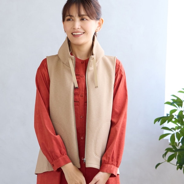 ロブジェ（LOBJIE）/スタンドカラージップアップベスト