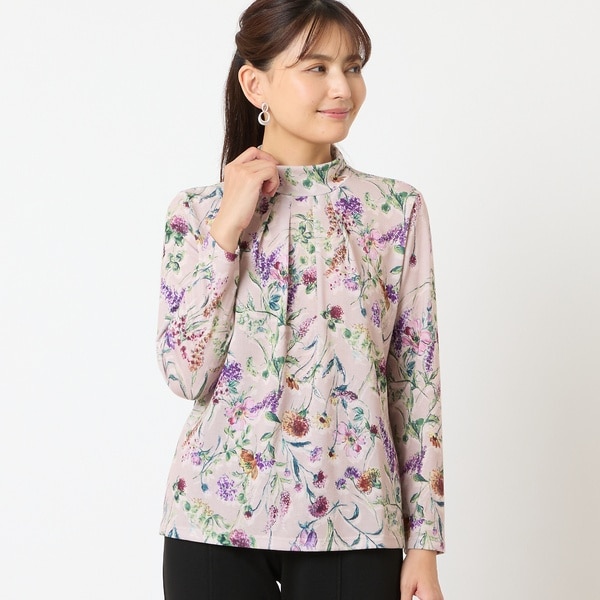 ロブジェ（LOBJIE）/【洗える・日本製】ボタニカル柄カットソー