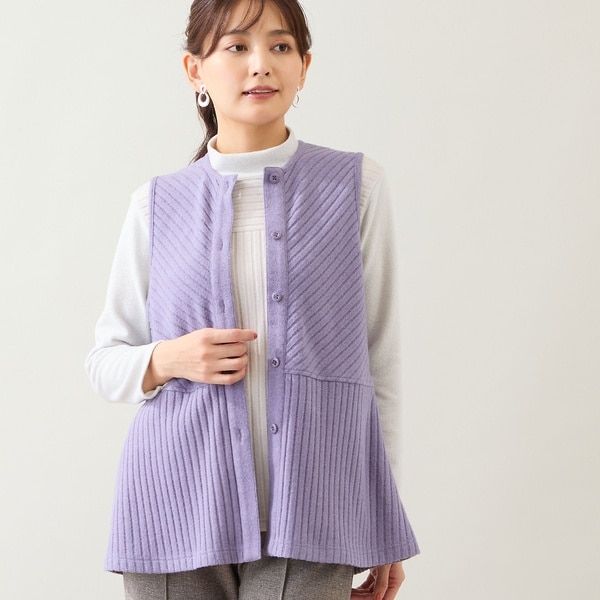 ロブジェ（LOBJIE）/【洗える・アンサンブル可】起毛リブベスト