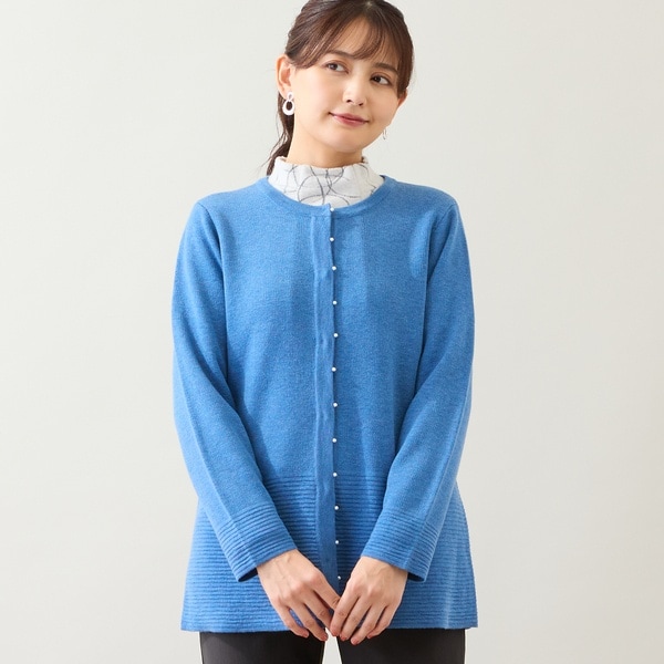 【NEW】ロブジェ（LOBJIE）/パールモチーフつきニットカーディガン