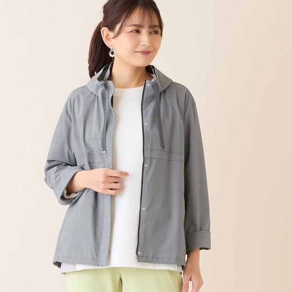 【NEW】ロブジェ（LOBJIE）/ギンガムチェックスタンドカラーブルゾン