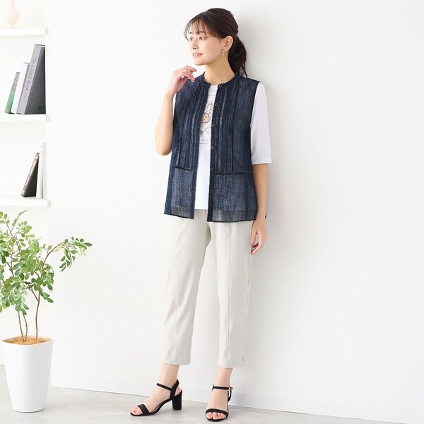 ロブジェ（LOBJIE）/【洗える】デニム柄シアーベスト_7