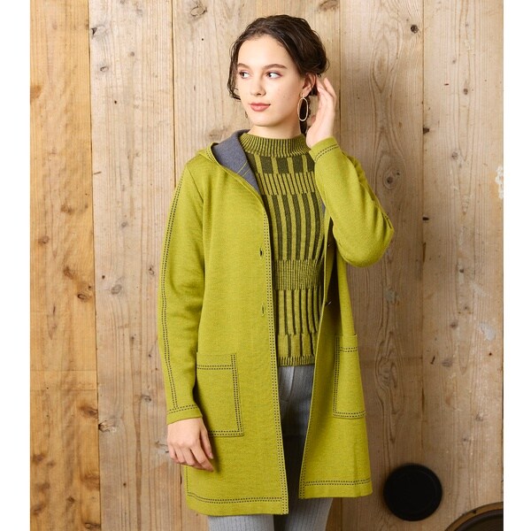 リリアンビューティ エクラ（Liliane Burty ECLAT）/【S・Mサイズ】接結ニット　フード付きニットカーディガンの通販は