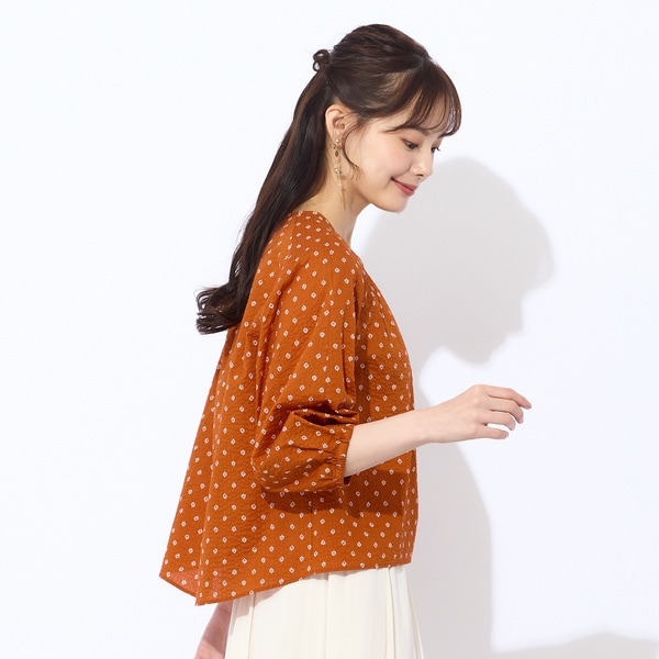 リリアンビューティ エクラ（Liliane Burty ECLAT）/【S・Mサイズ】ミラクルウェーブ　プリントプルオーバーブラウス