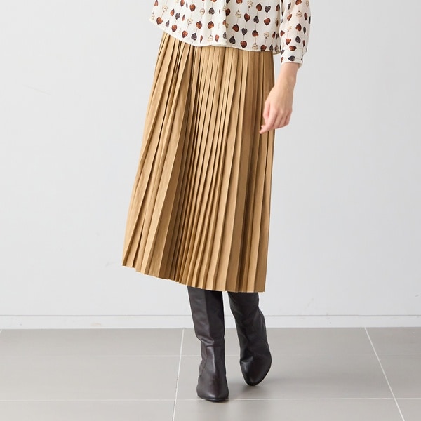 リリアンビューティ エクラ（Liliane Burty ECLAT）/シャンブレーツイル　プリーツスカート