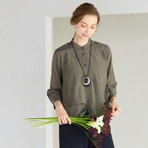 リリアンビューティ エクラ（Liliane Burty ECLAT）/【洗える】リライムライトローンブラウス