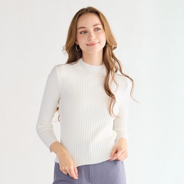 リリアンビューティ エクラ（Liliane Burty ECLAT）/【洗える】ハイネックリブニット