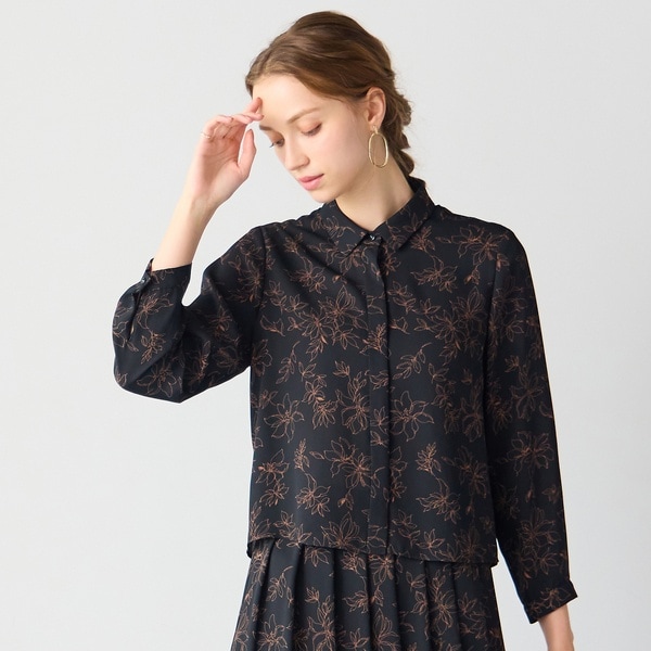 リリアンビューティ エクラ（Liliane Burty ECLAT）/【洗える/セットアップ対応】アムンゼンプリントブラウス