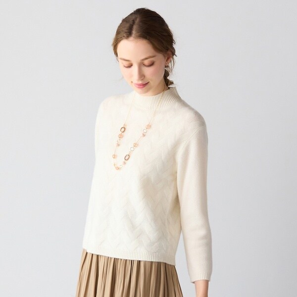 リリアンビューティ エクラ（Liliane Burty ECLAT）/カシミヤ7GGプルオーバーニット