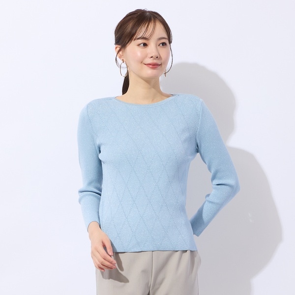 【NEW】リリアンビューティ エクラ（Liliane Burty ECLAT）/【アンサンブル対応】ハイゲージラメプルオーバーニット