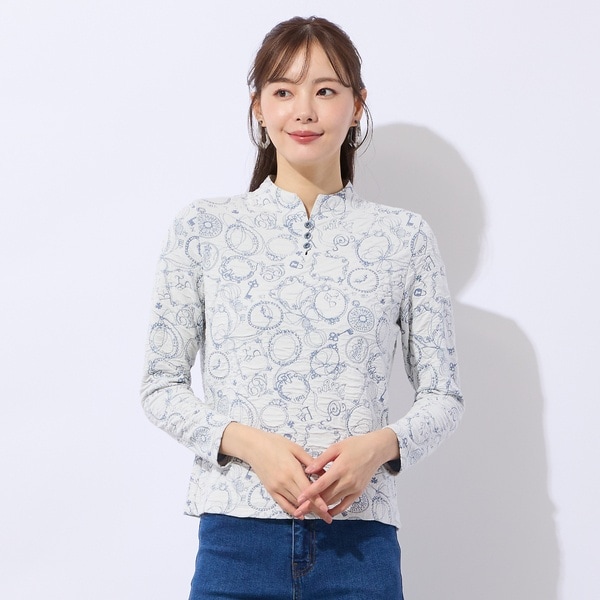 リリアンビューティ エクラ（Liliane Burty ECLAT）/【洗える】ふくれジャカードプルオーバーTシャツ