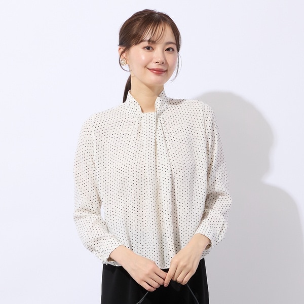 リリアンビューティ エクラ（Liliane Burty ECLAT）/【洗える・セットアップ対応】ミニリンゴプリントブラウス