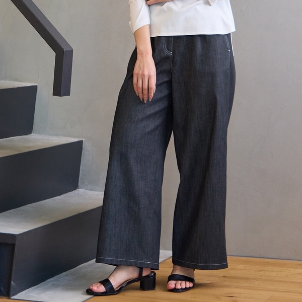 リリアンビューティ エクラ（Liliane Burty ECLAT）/【洗える】リヨセルデニムパンツ