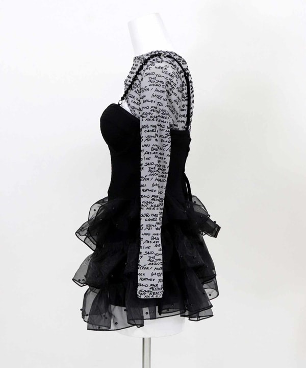 シアートップス付き ティアード チュール ワンピース 水着 OSYAREVO（オシャレボ）の「シアートップス付き ティアード