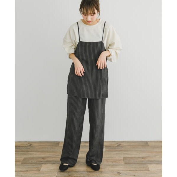 【NEW】アイテムズ アーバンリサーチ（ITEMS URBAN RESEARCH）/ストライプキャミソール×イージーパンツセットの通販は