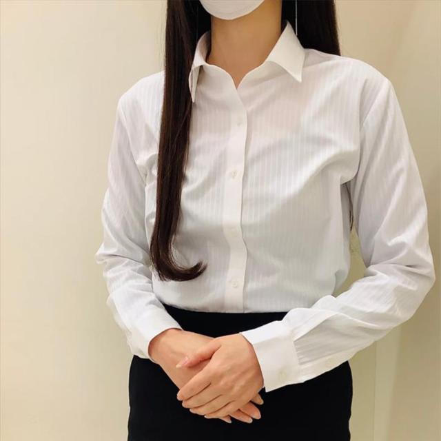 ブリックハウス（BRICKHOUSE）/COFREX レギュラー衿 長袖 レディースシャツ ブラウス