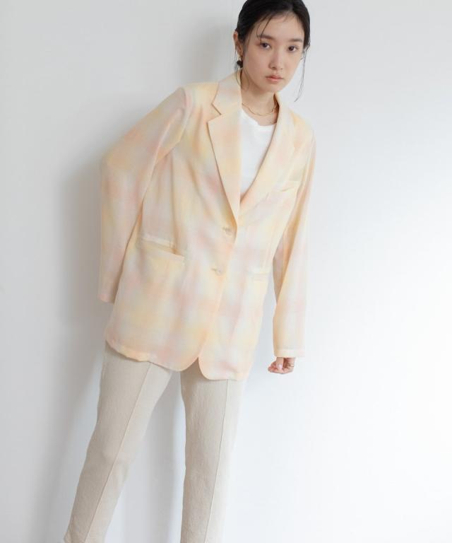 オードリーアンドジョンワッド（Audrey and John Wad）/【Audrey and John Wad】シアーオンブレーチェックジャケット