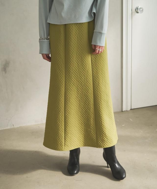 オードリーアンドジョンワッド（Audrey and John Wad）/【洗える/2サイズ展開/日本製】キルトジャガードマーメイドフレアスカート −洗…