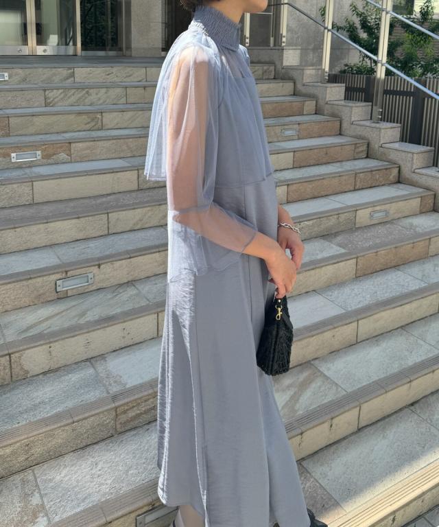 ランドワーズセレクト（LANDWARDS SELECT）/【Rennka】ハイネックチュールレイヤードワンピース ランドワーズセレクト（LANDWARDS SELECT）/【Rennka】ハイネック