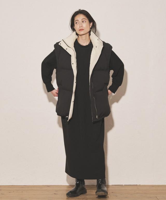 オードリーアンドジョンワッド（Audrey and John Wad）/【Audrey and John Wad】オーバーサイズ中綿ベスト《スマホポーチ付き》