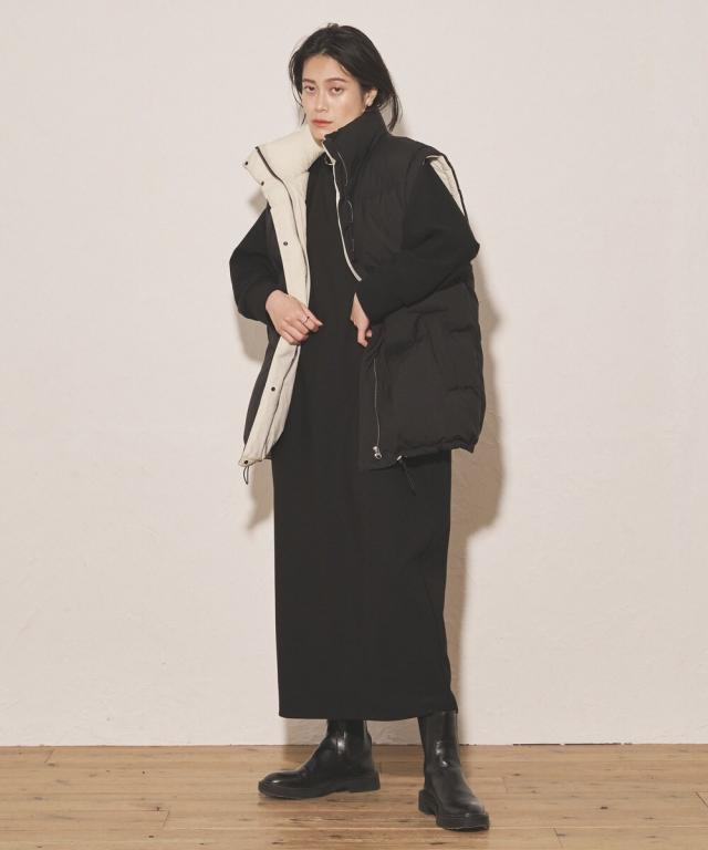 オードリーアンドジョンワッド（Audrey and John Wad）/【Audrey and John Wad】オーバーサイズ中綿ベスト《スマホポーチ付き》