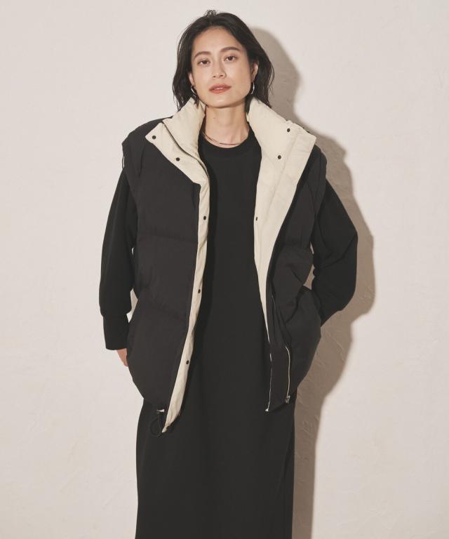 オードリーアンドジョンワッド（Audrey and John Wad）/【Audrey and John Wad】オーバーサイズ中綿ベスト《スマホポーチ付き》