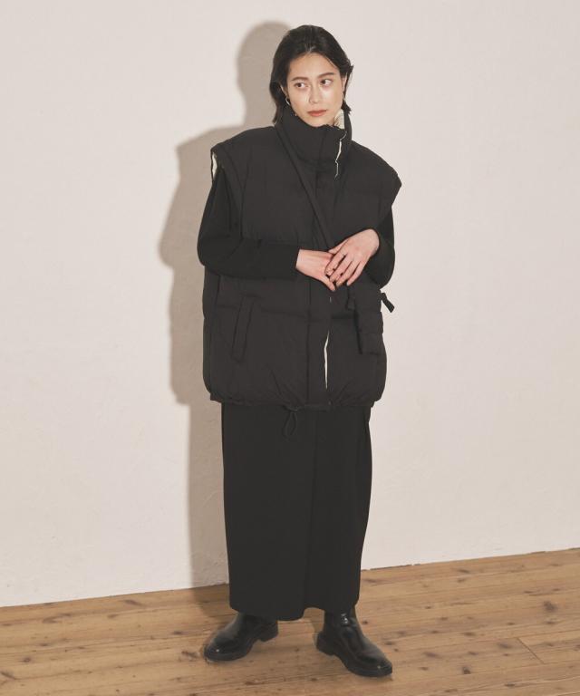 オードリーアンドジョンワッド（Audrey and John Wad）/【Audrey and John Wad】オーバーサイズ中綿ベスト《スマホポーチ付き》