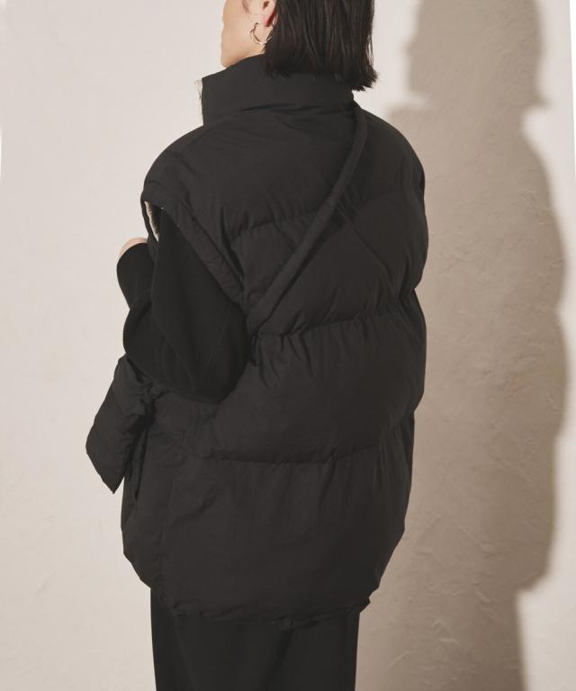 オードリーアンドジョンワッド（Audrey and John Wad）/【Audrey and John Wad】オーバーサイズ中綿ベスト《スマホポーチ付き》