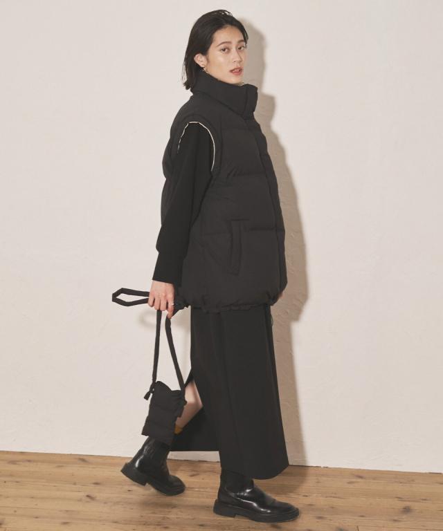 オードリーアンドジョンワッド（Audrey and John Wad）/【Audrey and John Wad】オーバーサイズ中綿ベスト《スマホポーチ付き》