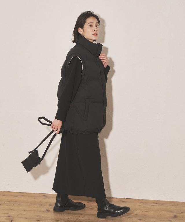 オードリーアンドジョンワッド（Audrey and John Wad）/【Audrey and John Wad】オーバーサイズ中綿ベスト《スマホポーチ付き》