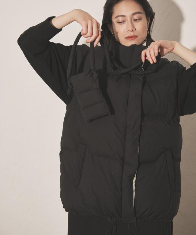 オードリーアンドジョンワッド（Audrey and John Wad）/【Audrey and John Wad】オーバーサイズ中綿ベスト《スマホポーチ付き》