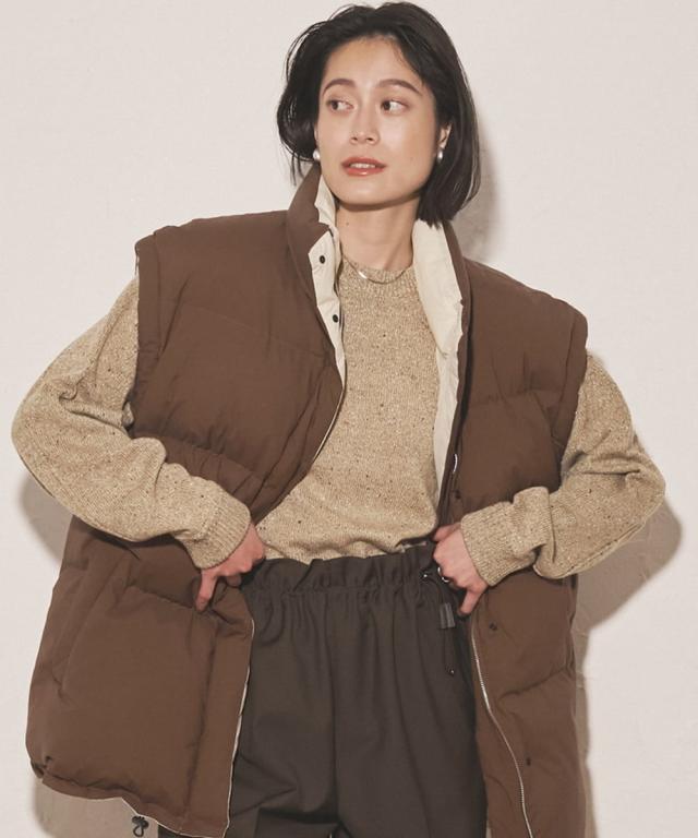 オードリーアンドジョンワッド（Audrey and John Wad）/【Audrey and John Wad】オーバーサイズ中綿ベスト《スマホポーチ付き》