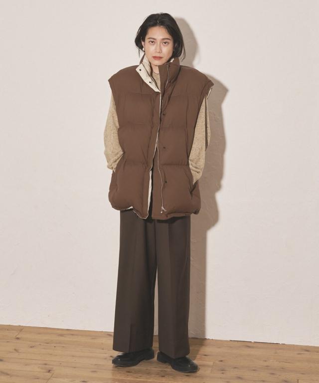 オードリーアンドジョンワッド（Audrey and John Wad）/【Audrey and John Wad】オーバーサイズ中綿ベスト《スマホポーチ付き》