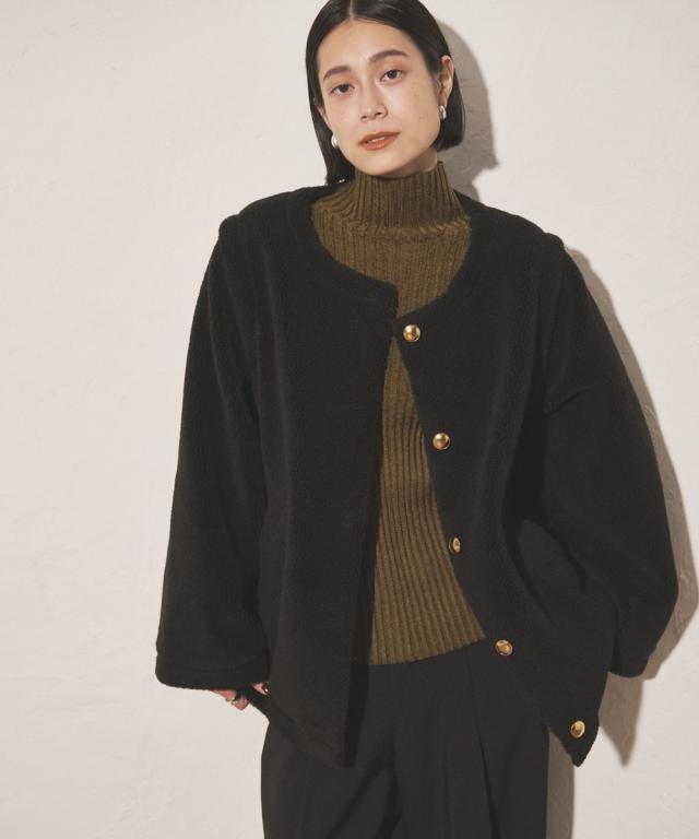 オードリーアンドジョンワッド（Audrey and John Wad）/【Audrey and John Wad】メタルボタン2wayボアブルゾンの通販は