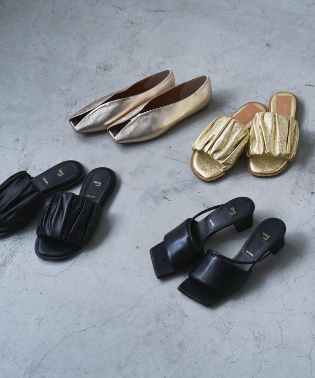 ランドワーズセレクト（LANDWARDS SELECT）/【HENRI EN VARGO】フラットギャザーサンダル ランドワーズセレクト（LANDWARDS SELECT）/【HENRI EN VARGO