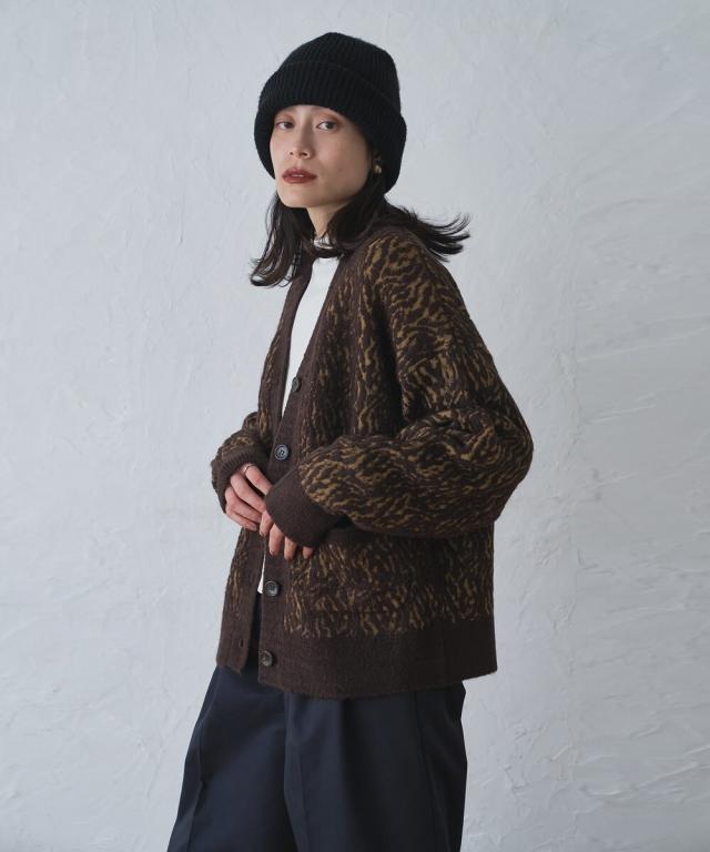 オードリーアンドジョンワッド（Audrey and John Wad）/【Audrey and John Wad】ウール混ジャガードニットVネックカーディガン