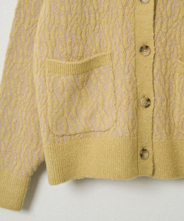 美品】Audrey and John Wad カーディガンセーター黄色