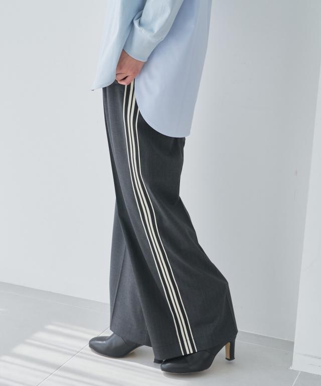 オードリーアンドジョンワッド（Audrey and John Wad）/サイドラインテープセンタープレスパンツ