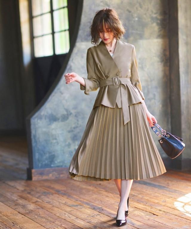 ルイルエブティック（RUIRUE BOUTIQUE）/【S〜LL】ドッキングプリーツ