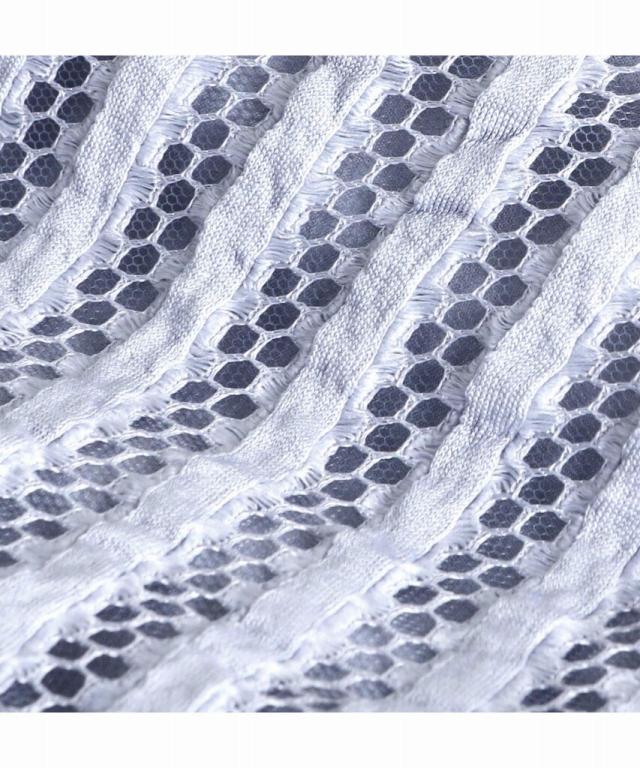 ルイルエブティック/【S、M、L】パネルボーダー＆フラワーレース