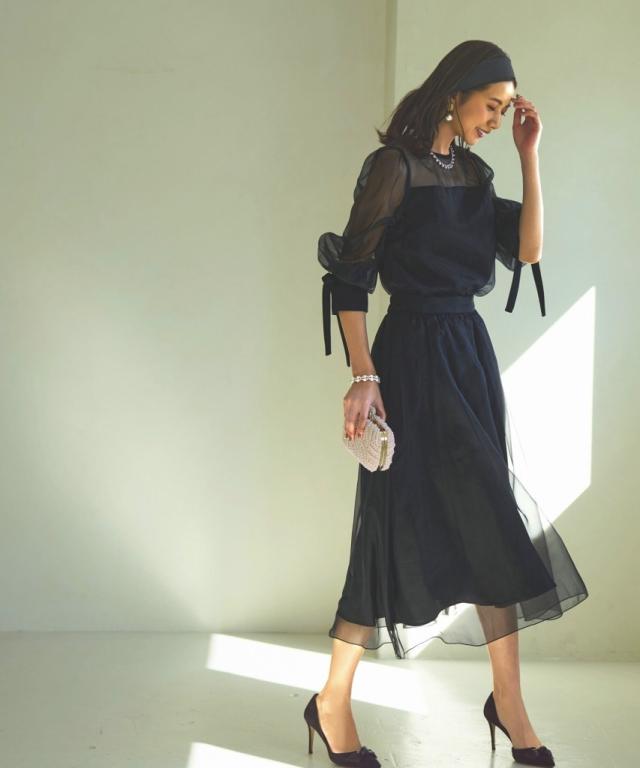 ルイルエブティック/【S~LL】フェアリーブラウス＆スカート2点セパレートパーティードレス