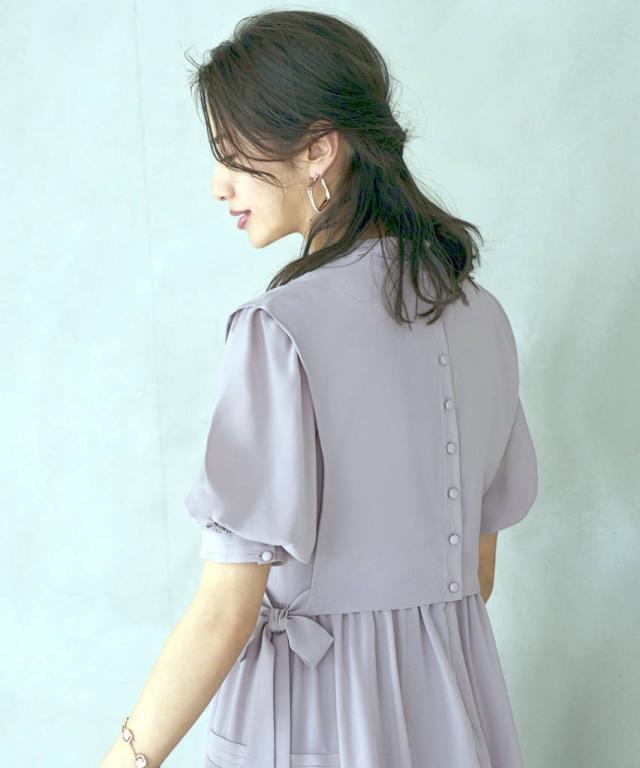 ルイルエブティック/【S〜3L】ジレ付きサイドプリーツワンピースの通販