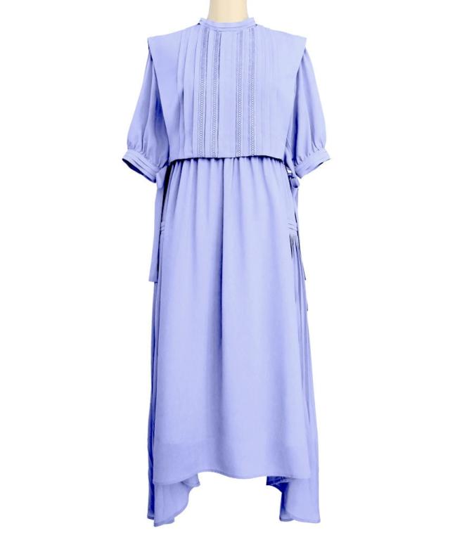 ルイルエブティック/【S〜3L】ジレ付きサイドプリーツワンピースの通販