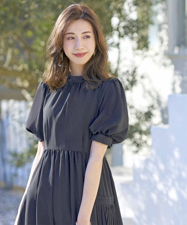 ルイルエブティック/【S〜3L】ジレ付きサイドプリーツワンピースの通販