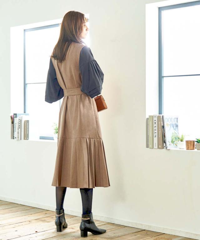 ルイルエブティック（RUIRUE BOUTIQUE）/【S〜3L】マルチway タックブラウス＆プリーツヘムワンピース_16