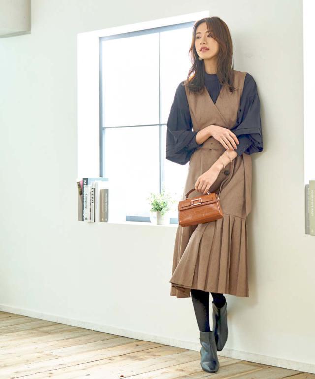 ルイルエブティック（RUIRUE BOUTIQUE）/【S〜3L】マルチway タックブラウス＆プリーツヘムワンピース_17