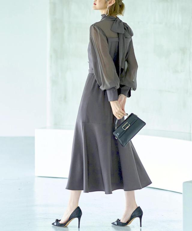 ルイルエブティック（RUIRUE BOUTIQUE）/【S〜3L】ハイネックリボン