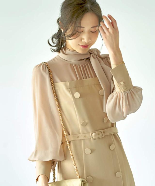 ルイルエブティック（RUIRUE BOUTIQUE）/【S〜3L】ハイネックリボン