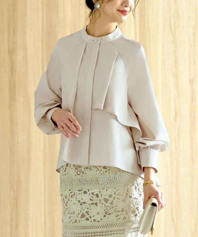 ルイルエブティック（RUIRUE BOUTIQUE）/【S〜3L】【洗える】サイドケープ・アシンメトリーブラウスの通販は 6,117円